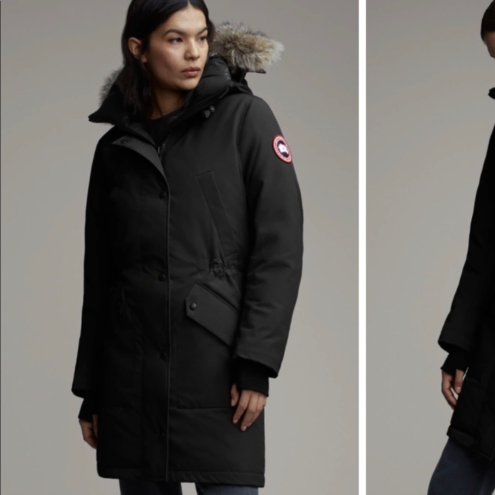 Canada Goose Black Puffer Coat with Fur Hood